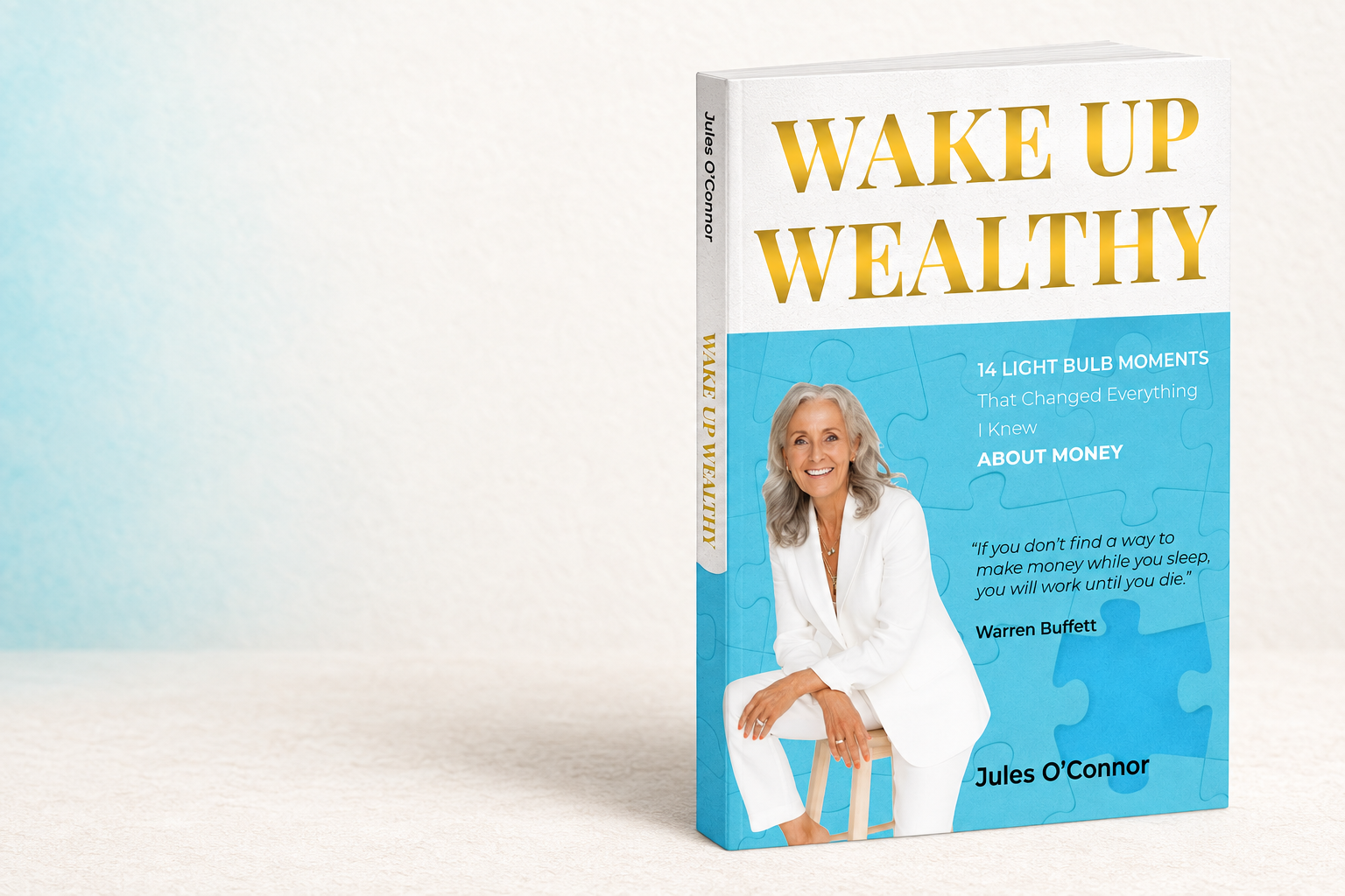 Wake Up Wealthy book on desk